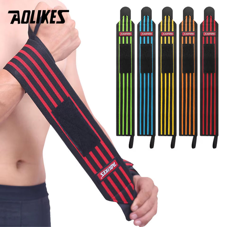 1 Pair Wristband Wrist Support Weight Lifting Gym Training Wrist Support Brace Straps Wraps Crossfit Powerlifting
