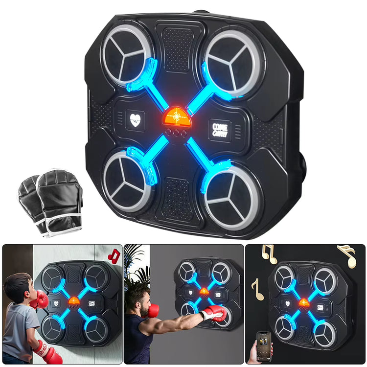 Bluetooth Music Boxing Machine Wall Mounted Boxing Machine Smart Boxing Game Boxing Target Workout Machine for Kids Adults