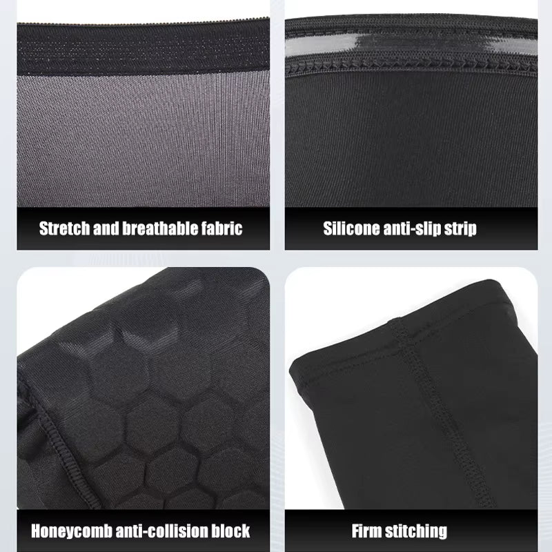 (XS-2XL)1 Pair Teen Kids Football Shin Guard Soccer Anti-Collision Compression Basketball Leg Warmers Gym Leg Calf Sleeves Socks