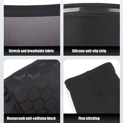 (XS-2XL)1 Pair Teen Kids Football Shin Guard Soccer Anti-Collision Compression Basketball Leg Warmers Gym Leg Calf Sleeves Socks