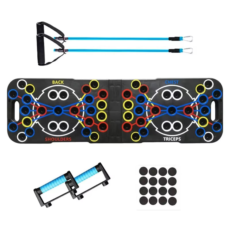 1Pc Multifunctional Folding Push-Up Board for Home and Gym Workouts - Build Strong Chest Muscles and Improve Overall Fitness