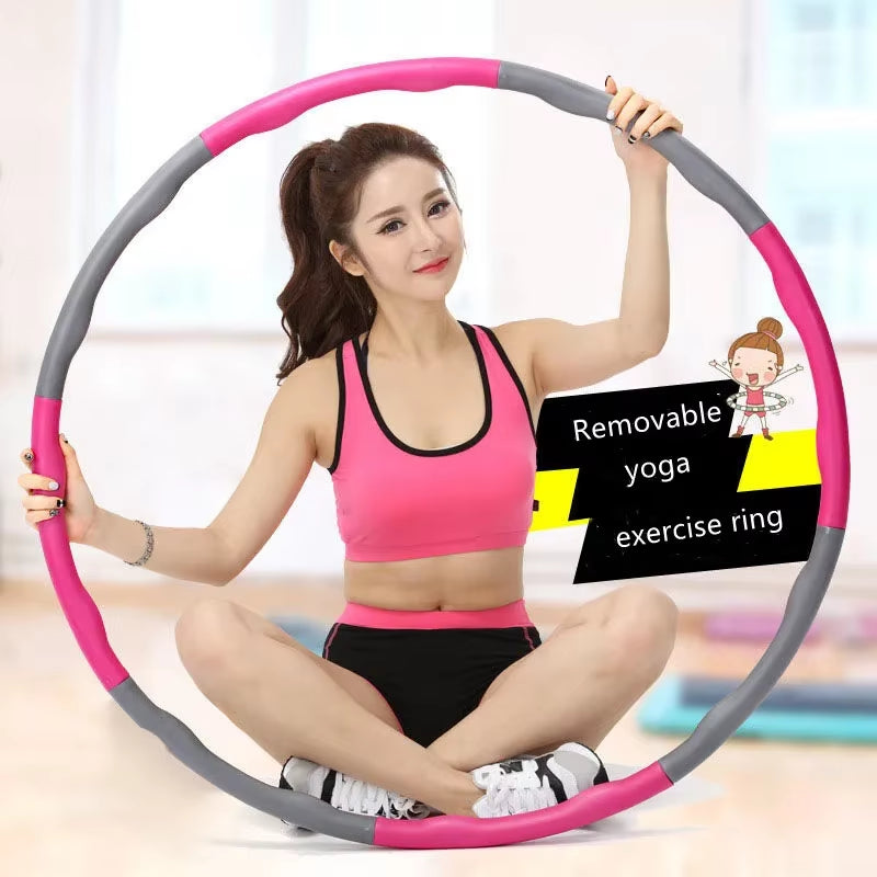 1X 9/8/7 Tubes Yoga Detachable Pilates Hoop Waist Exercise Slimming Sports Hoops Body Building Massage Gym Loss Weight Hoop