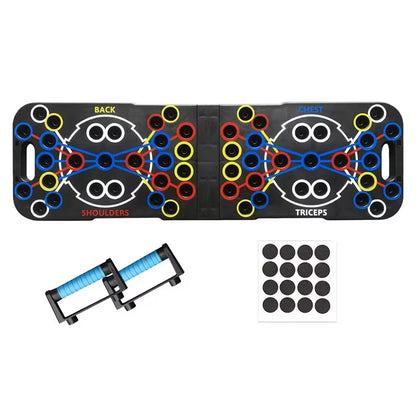 1Pc Multifunctional Folding Push-Up Board for Home and Gym Workouts - Build Strong Chest Muscles and Improve Overall Fitness