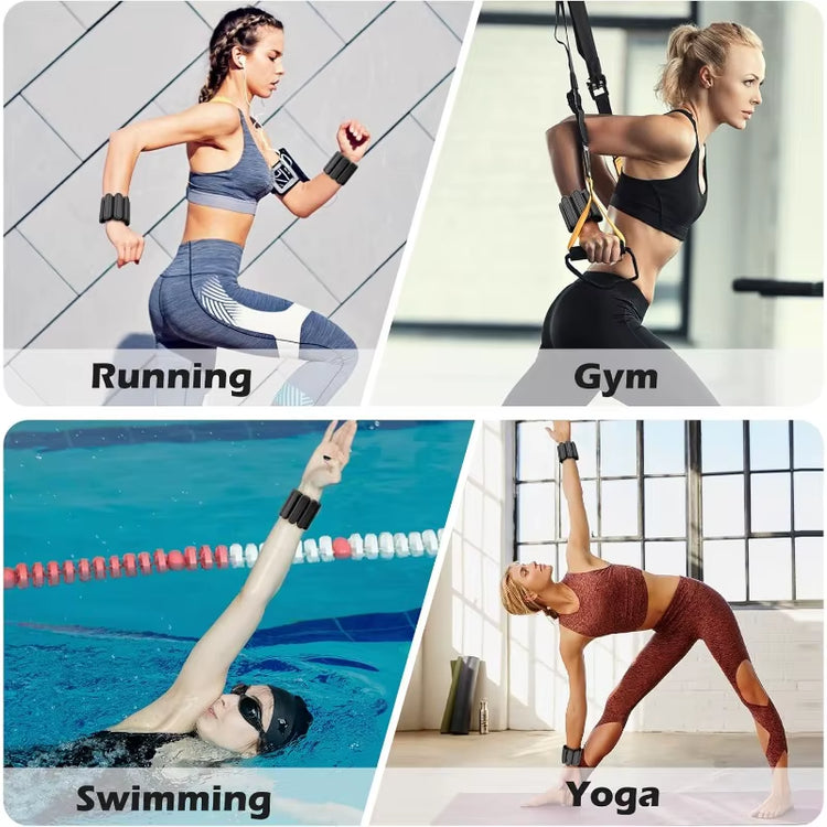 Wrist Weights Ankle Weights for Men&Women Portable Wearable Adjustable Leg Wrist Weighted Bracelet for Pilate、Yoga、Gym Training