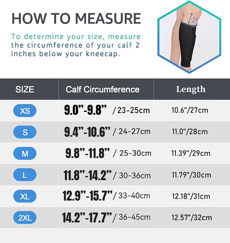 (XS-2XL)1 Pair Teen Kids Football Shin Guard Soccer Anti-Collision Compression Basketball Leg Warmers Gym Leg Calf Sleeves Socks