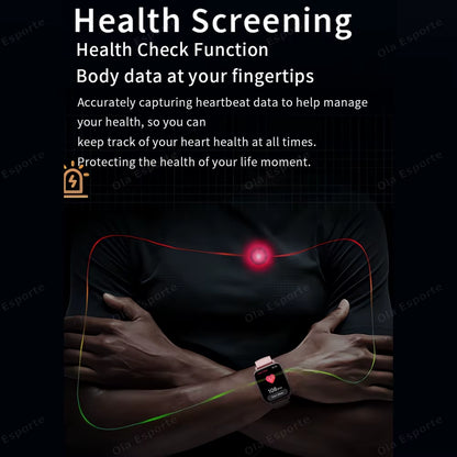 New Smart Watch Men Women Dynamic Island 1.83-Inch Full Touch Screen Health Monitoring Sports Tracker Bluetooth Calls Smartwatch