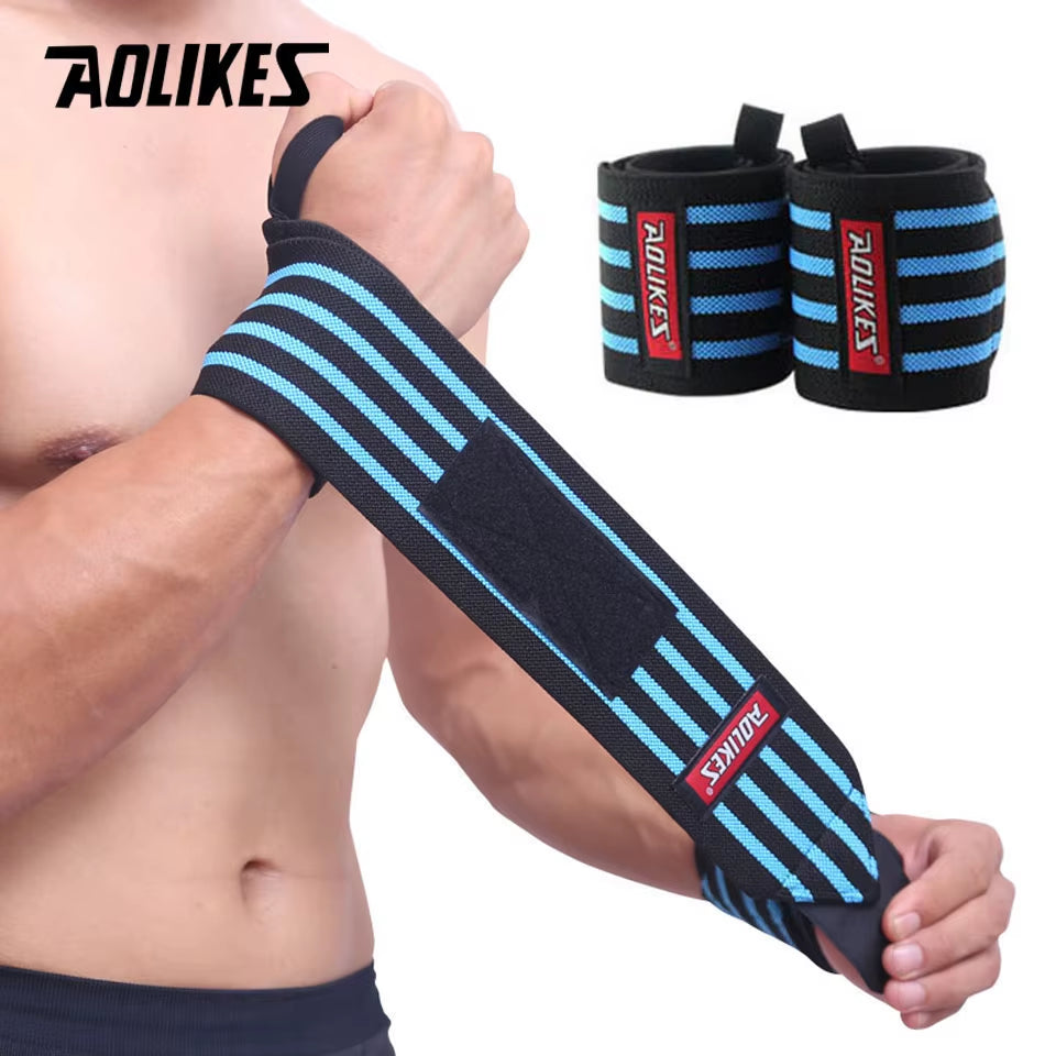 1 Pair Wristband Wrist Support Weight Lifting Gym Training Wrist Support Brace Straps Wraps Crossfit Powerlifting
