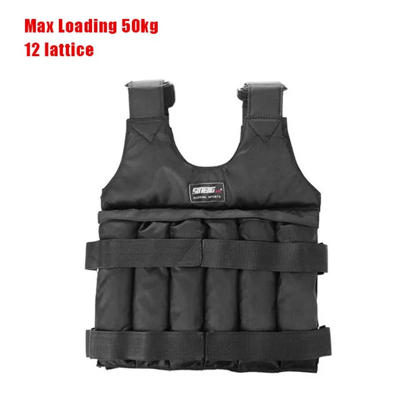 Suteng-Loading Weighted Vest for Boxing Training, Workout Equipment, Adjustable Waistcoat Jacket, Sand Clothing, 20Kg, 50Kg