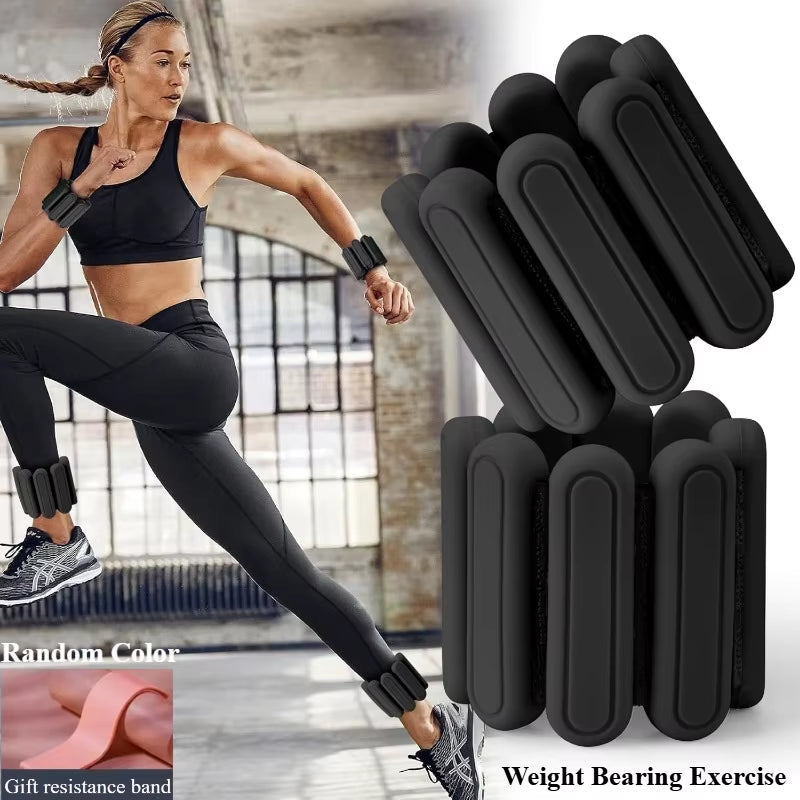 Wrist Weights Ankle Weights for Men&Women Portable Wearable Adjustable Leg Wrist Weighted Bracelet for Pilate、Yoga、Gym Training