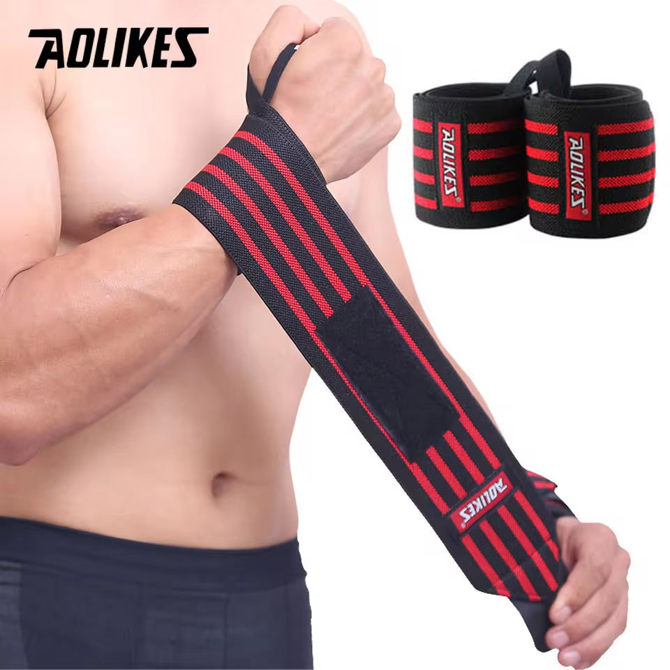 1 Pair Wristband Wrist Support Weight Lifting Gym Training Wrist Support Brace Straps Wraps Crossfit Powerlifting