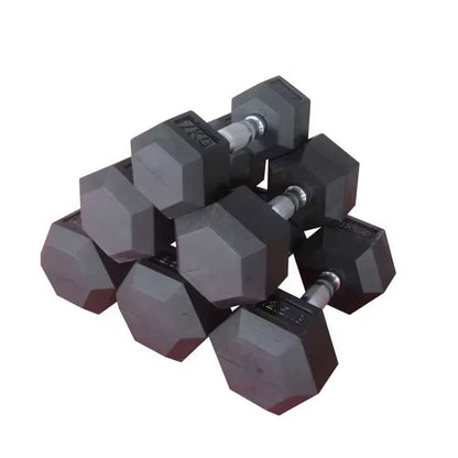 1-10Kg Hex Dumbbell Custom Heavy Solid Cast Iron Fitness Free Weights Hex Dumbbells for Home Use