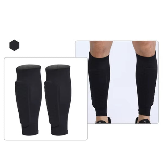 (XS-2XL)1 Pair Teen Kids Football Shin Guard Soccer Anti-Collision Compression Basketball Leg Warmers Gym Leg Calf Sleeves Socks