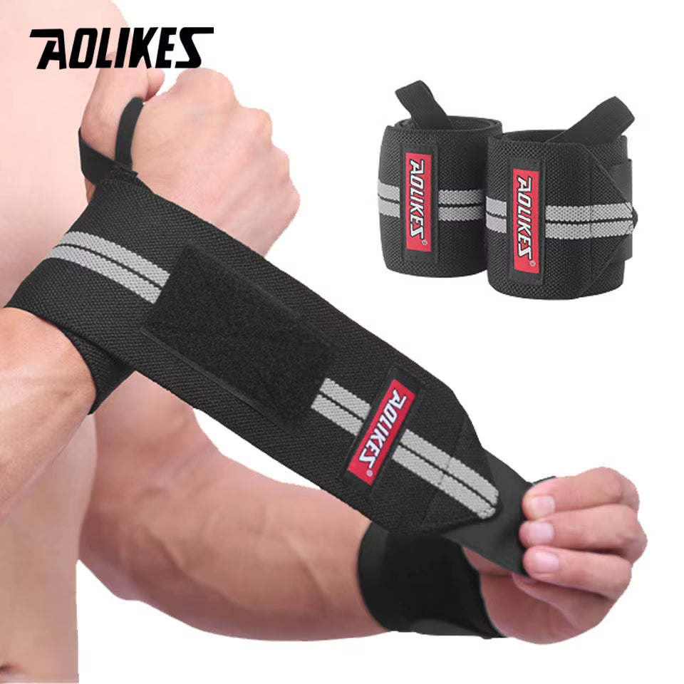 1 Pair Wristband Wrist Support Weight Lifting Gym Training Wrist Support Brace Straps Wraps Crossfit Powerlifting