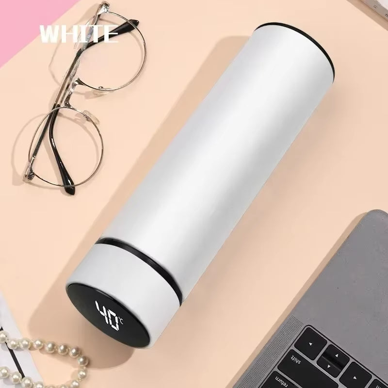 500ML Temperature Display Thermos Cup 304 Stainless Steel Divided Thermos Bottle Outdoor Vacuum Insulated Cup Festival Gift